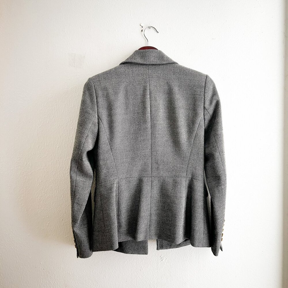 ESCADA Virgin Wool Herringbone Quiet Luxury Powersuit Blazer and Trousers SZ 34 - Picture 9 of 14